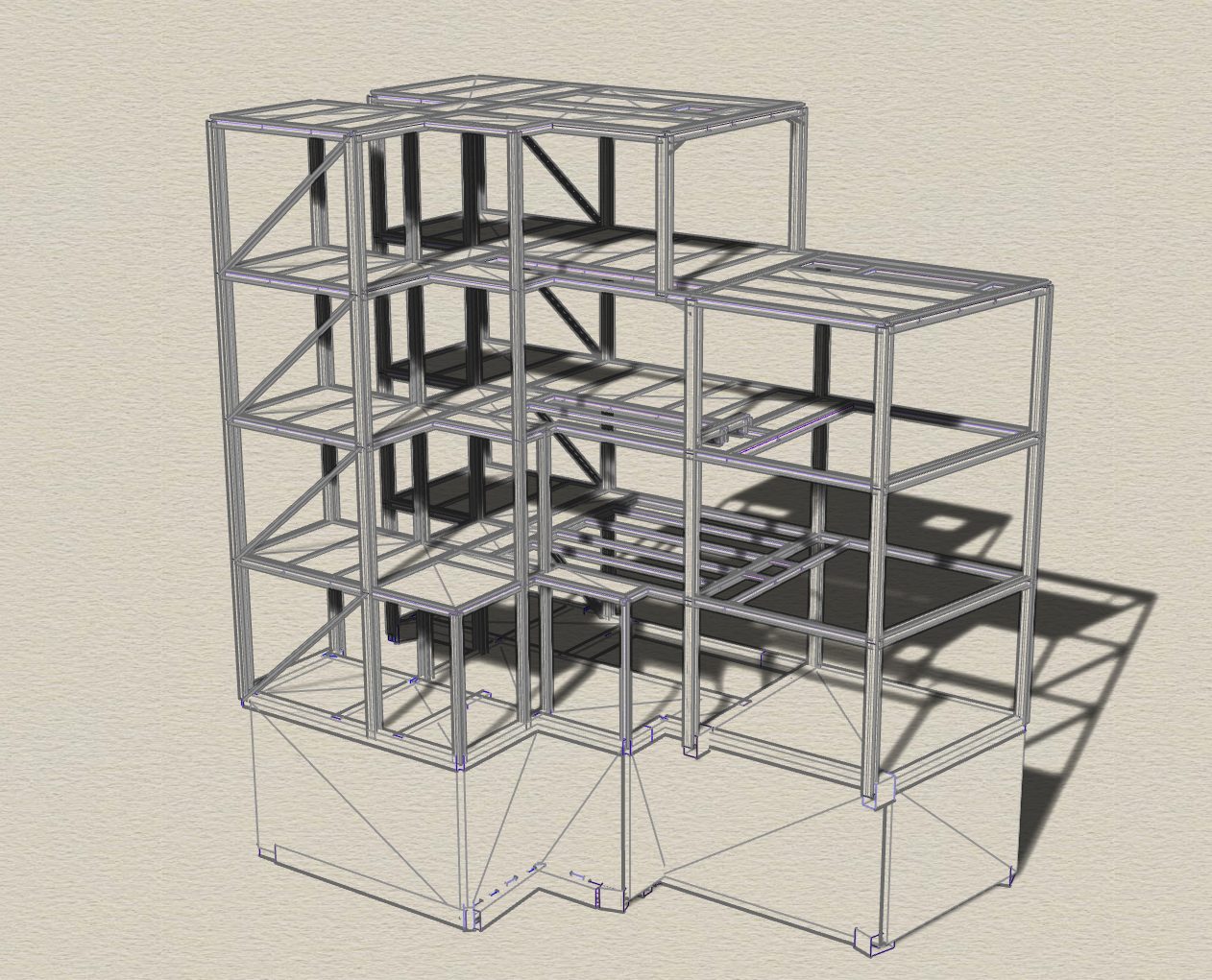 SKP Architecture · Surélévation de maison — Ossature métallique, études PRO et EXE